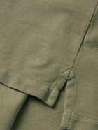 TOM FORD - Garment-Dyed Cotton-Piqué Polo Shirt - Green