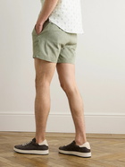 Club Monaco - Jax Straight-Leg Pinstriped Linen-Blend Shorts - Green