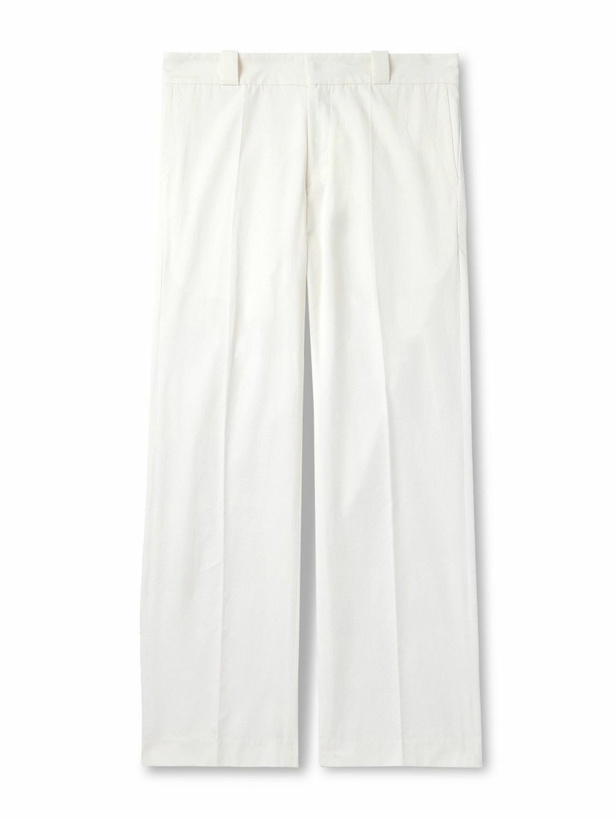 Photo: Cherry Los Angeles - Straight-Leg Cotton-Twill Chinos - White