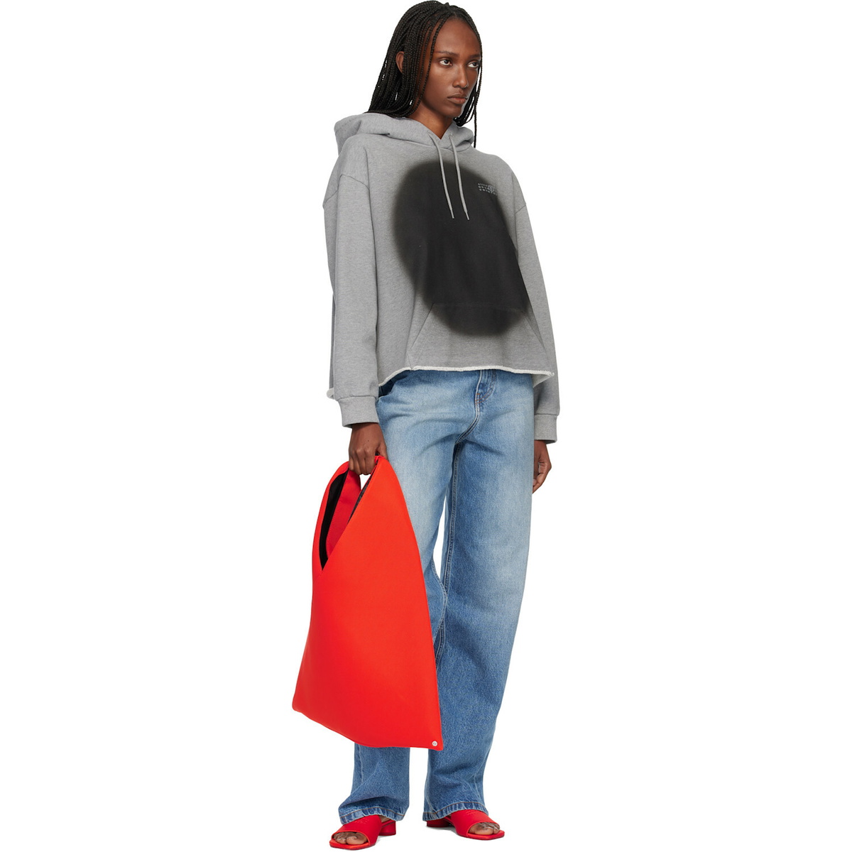 MM6 Maison Margiela Orange Classic Triangle Tote