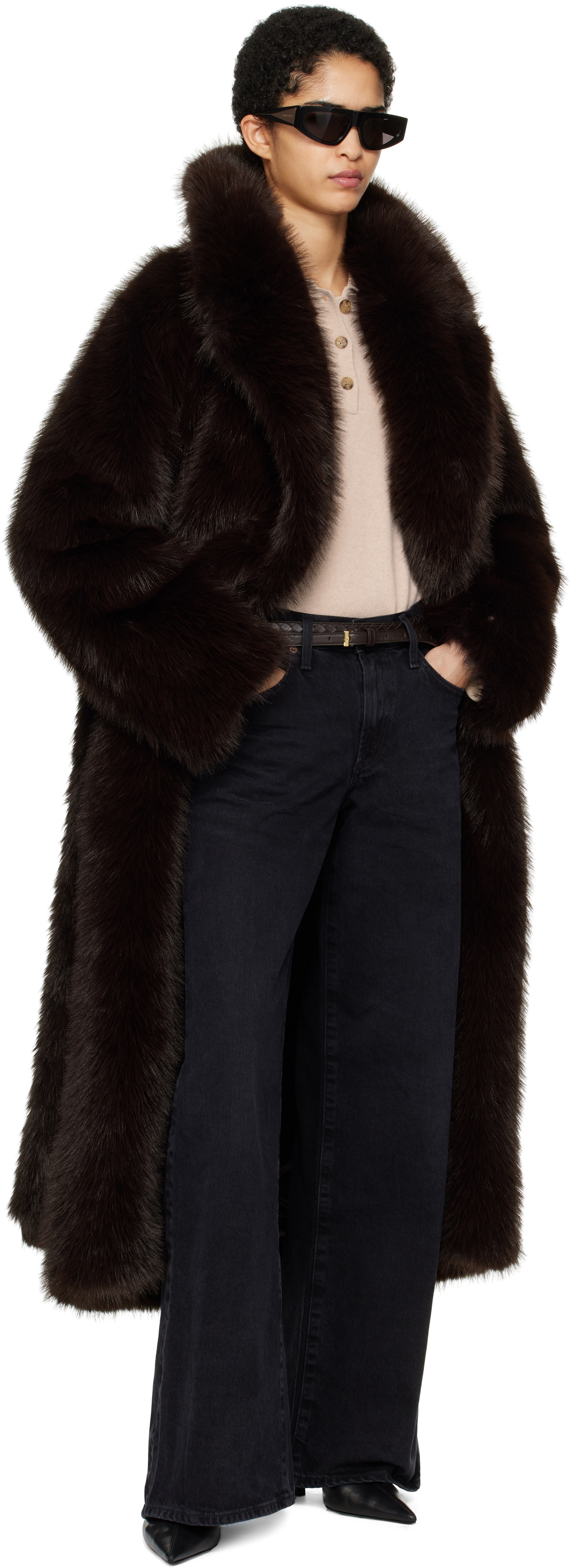 AGOLDE Black Clara Low Rise Baggy Flare Jeans