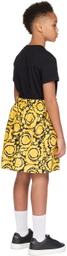 Versace Kids Black Barocco Dress
