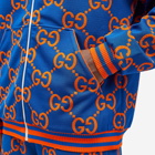 Gucci Men's Jumbo GG Zip Hoody in Blue