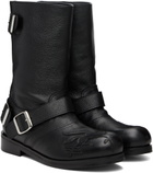 Stefan Cooke Black Pegasus Biker Boots