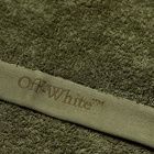 Off-White Bookish Towel Set in Army Green