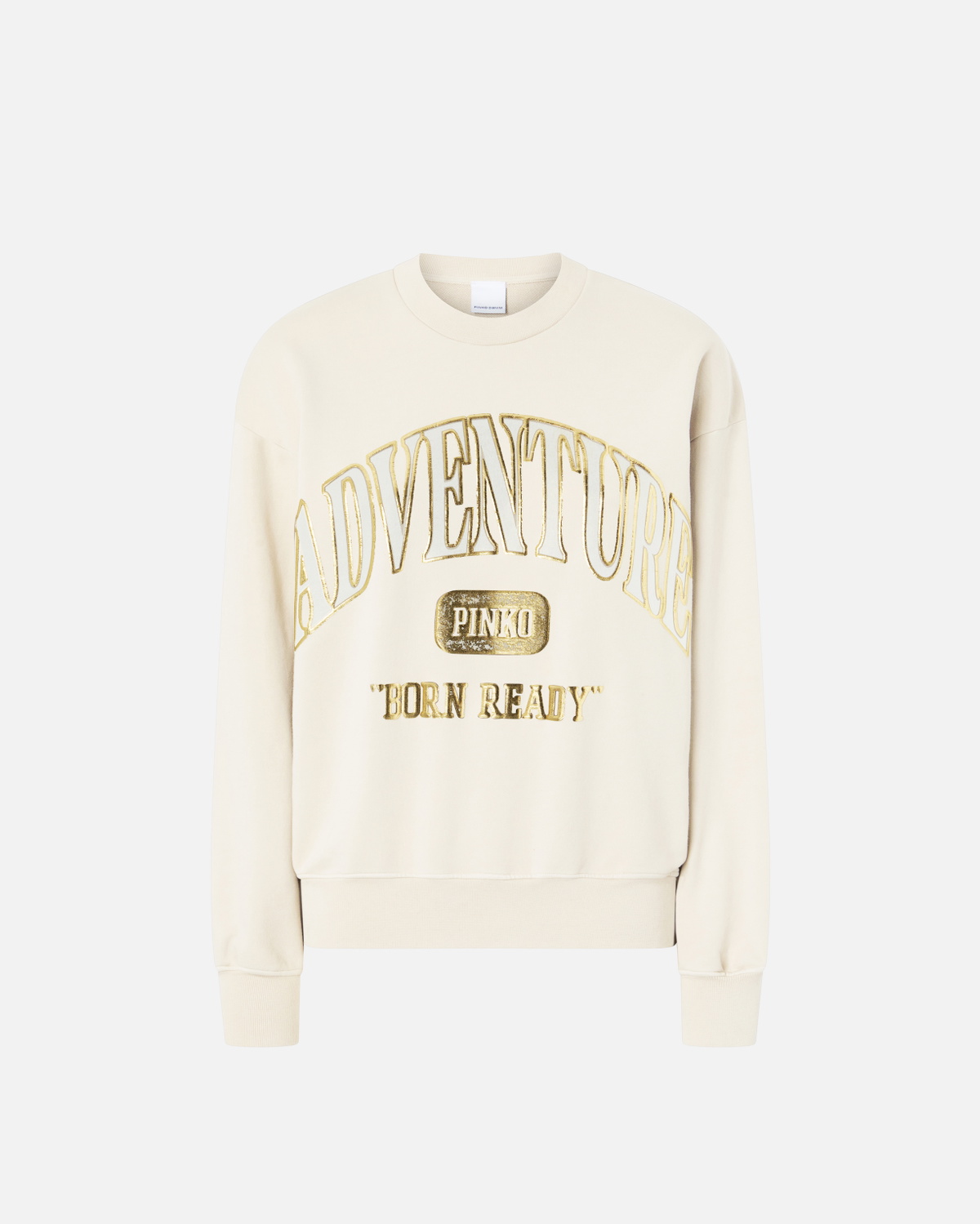 Pinko Pinko Adventure Sweatshirt With Glitter G. Maroso Beige