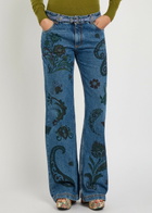 Etro Studded Suede Belt Blue
