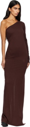 Rick Owens DRKSHDW Burgundy Concordians Ziggy Maxi Dress
