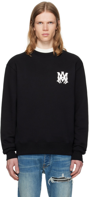 Photo: AMIRI Black MA Core Logo Crew Sweatshirt