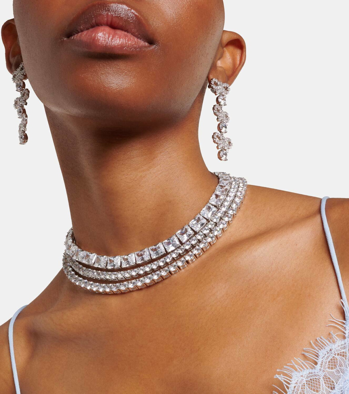 Self-Portrait Crystal-embellished choker