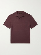 Loro Piana - Valpiana Silk and Cotton-Blend Polo Shirt - Brown
