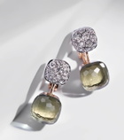 Pomellato Nudo 18kt rose and white gold earrings with prasiolites and diamonds