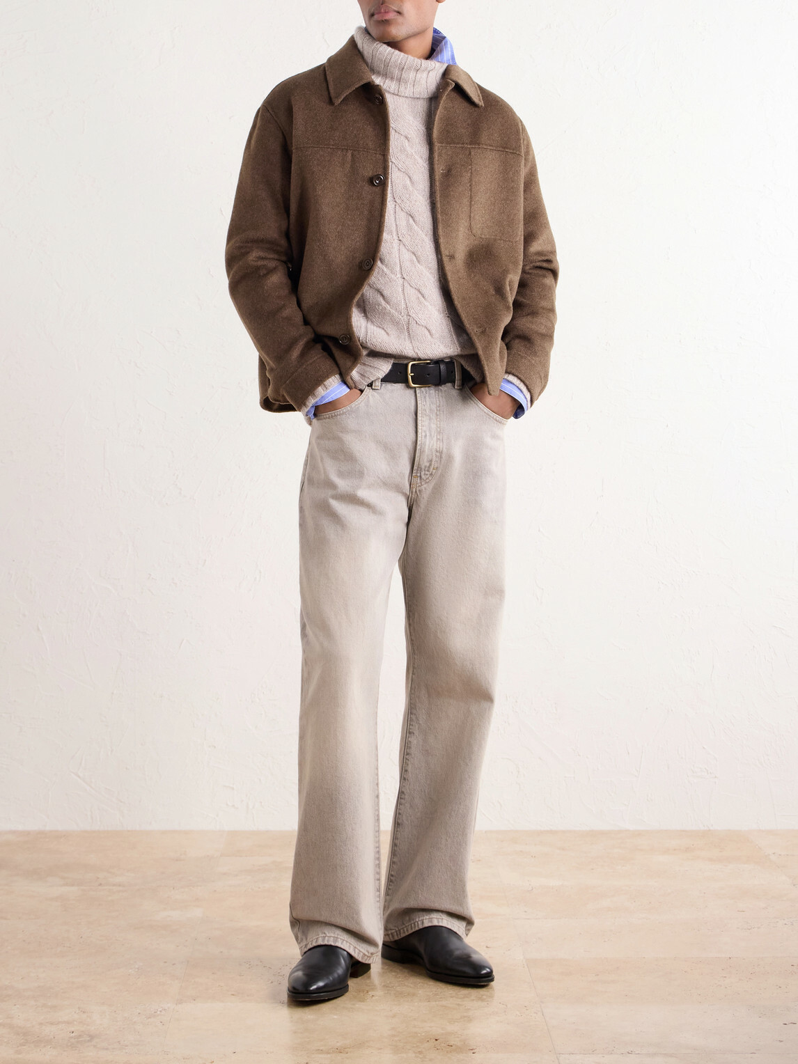 N.PEAL - Cashmere Cable-Knit Rollneck Sweater - Neutrals