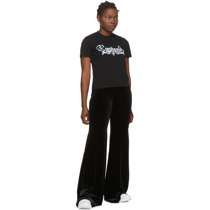 VETEMENTS Black Euphoria Cropped T-Shirt Vetements