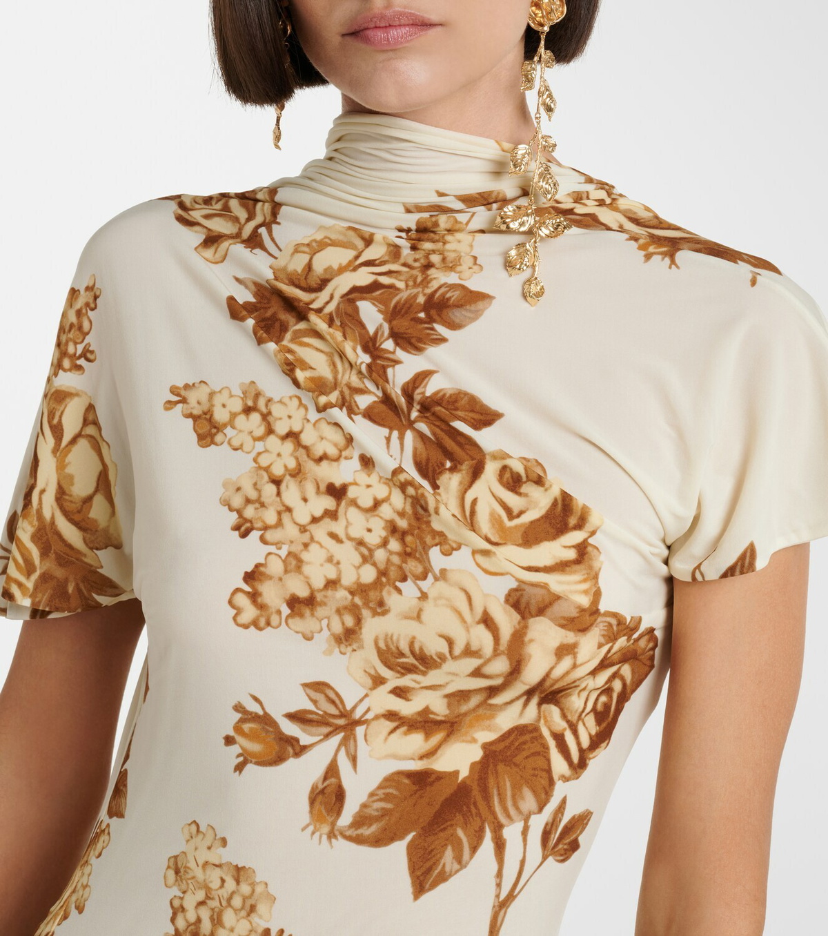 Magda Butrym Floral scarf-detail midi dress