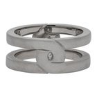 Maison Margiela Silver Brushed Palladio Burattato Ring