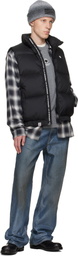 AAPE by A Bathing Ape Black 'AAPENOW' Moonface Down Vest
