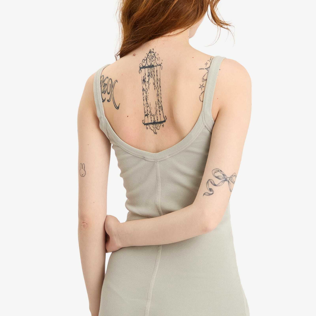 Represent Women's Initial Baby Rib Maxi Dress in Storm