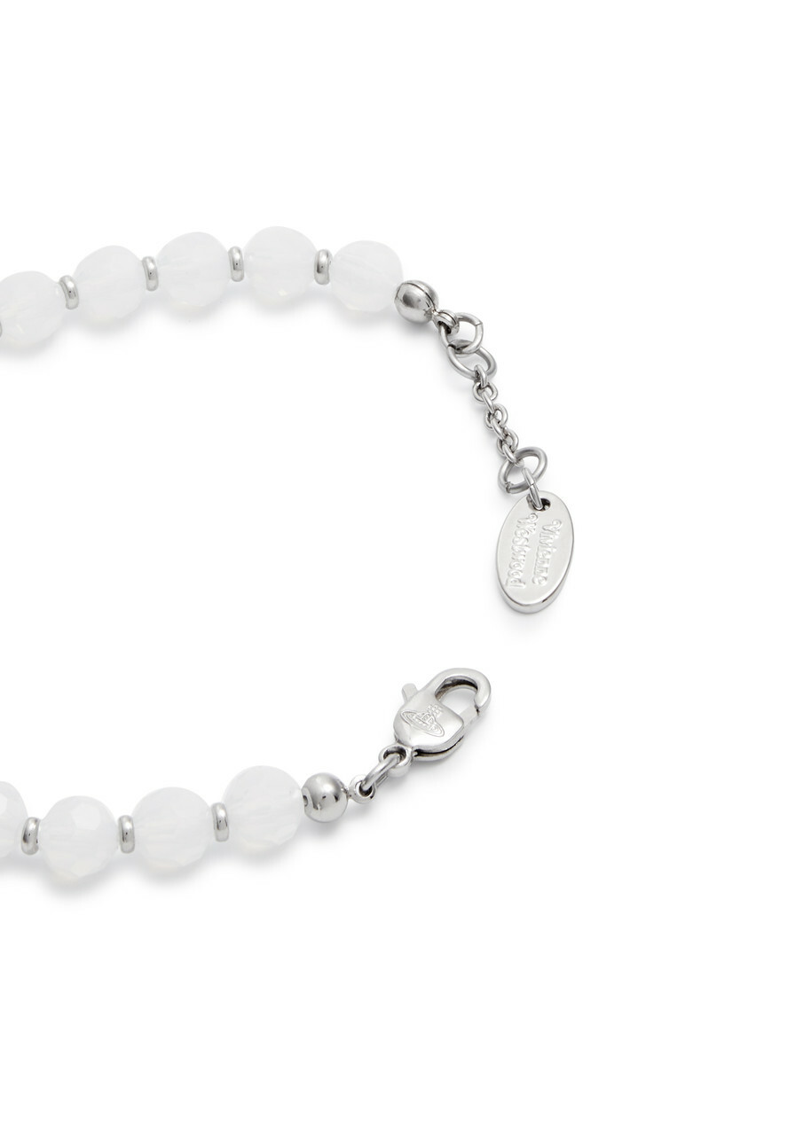 Vivienne Westwood Messaline orb Beaded Bracelet - Silver - One Size