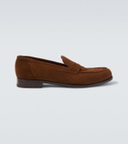 Lardini Woven suede penny loafers