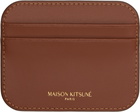 Maison Kitsuné Brown Edie Card Holder