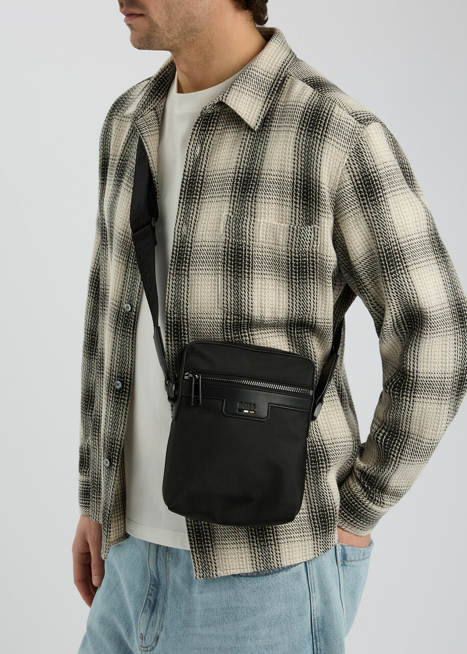 Boss Ray Canvas Cross-body bag - Black - One Size BOSS