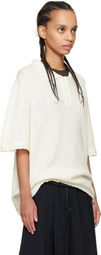 Cordera Off-White Merino Pointelle Polo