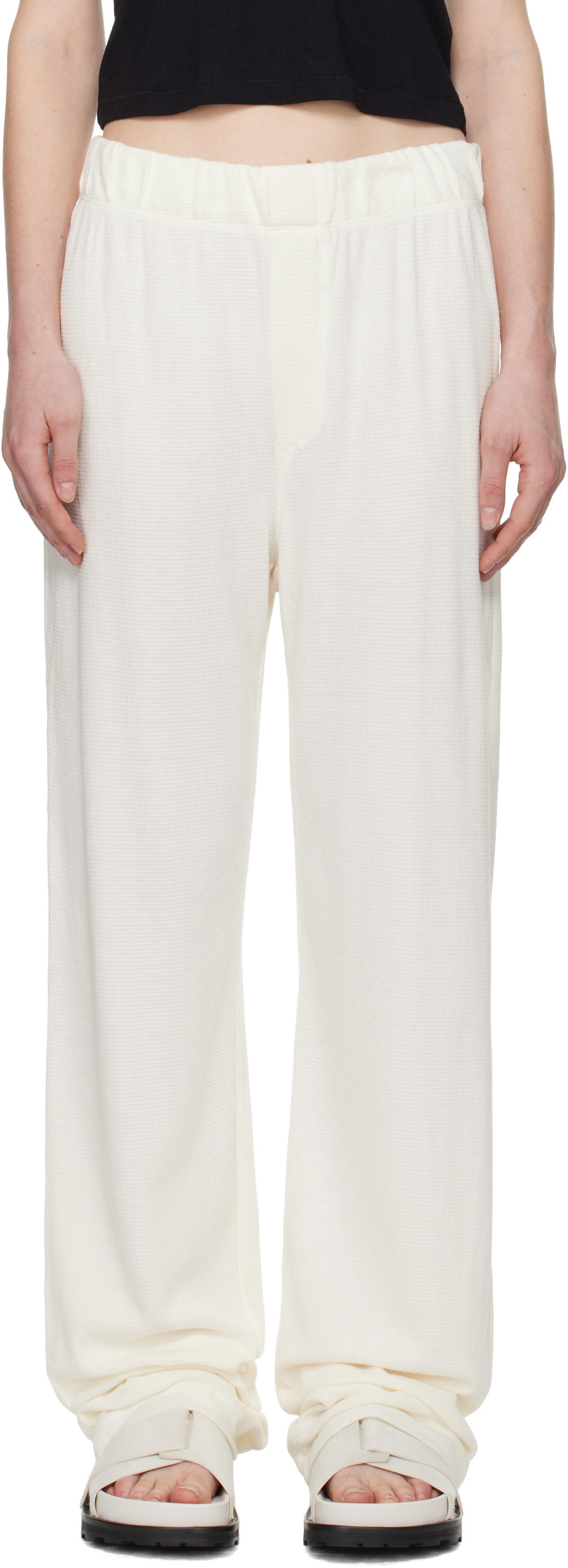 ÉTERNE Off-White Thermal Lounge Pants