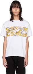 Versace Jeans Couture White Paneled T-Shirt