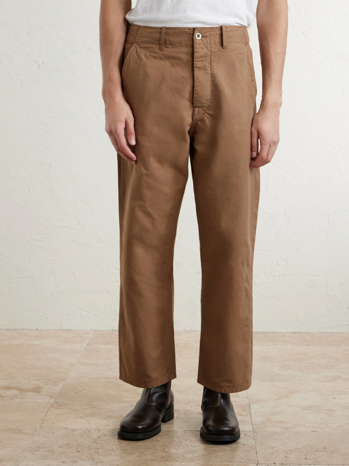 Visvim - Gesso Straight-Leg Cotton-Twill Trousers - Brown