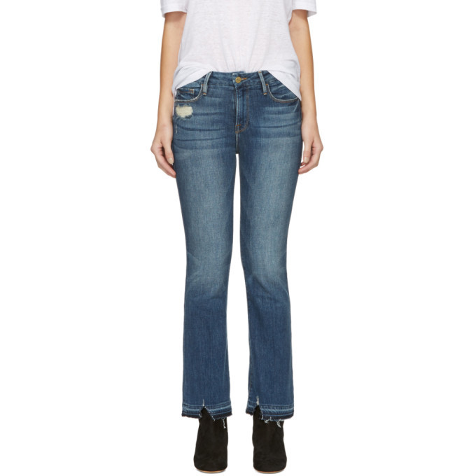 Photo: FRAME Blue Le Crop Mini Boot Jeans