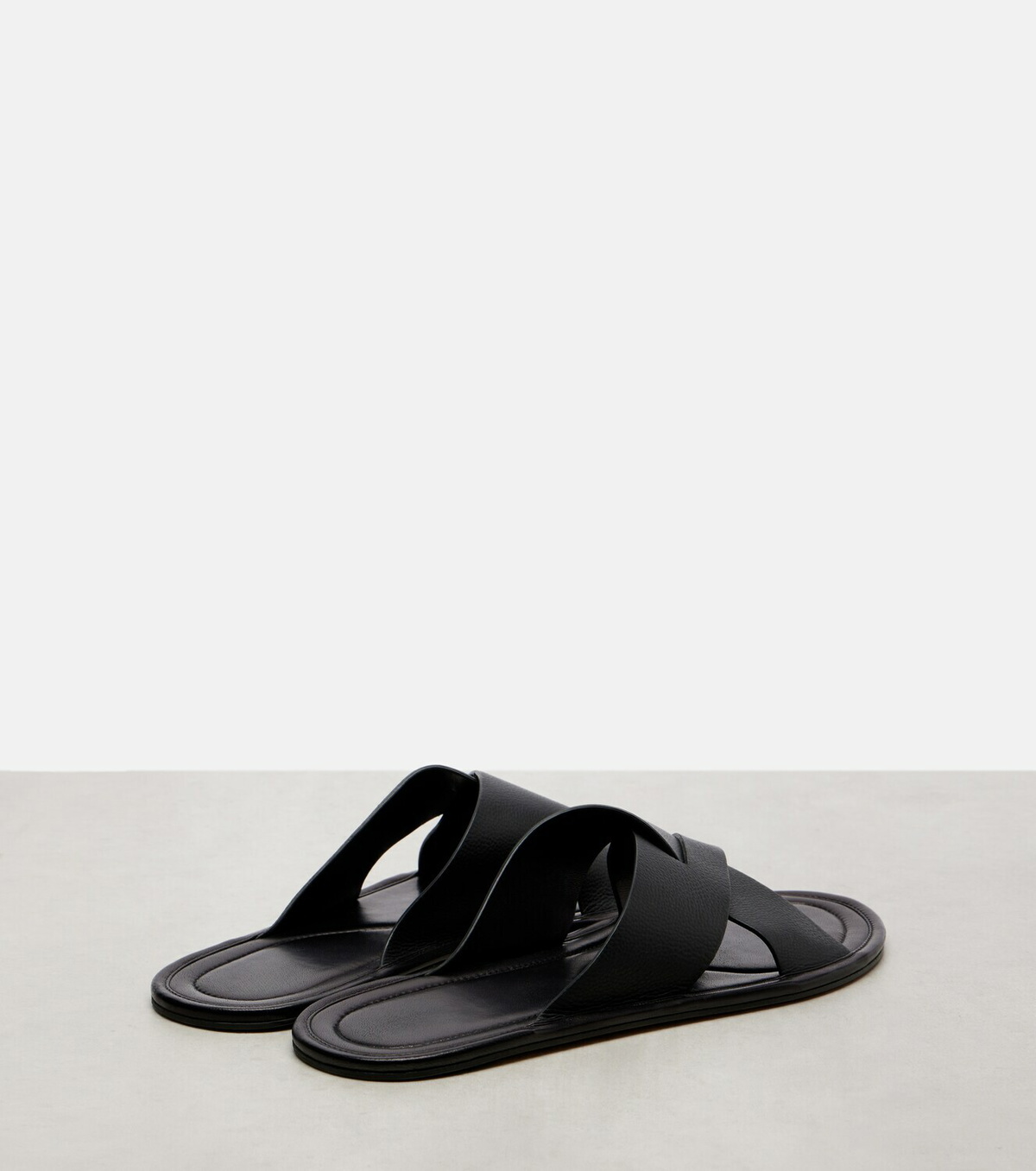 The Row Malick Cross leather sandals