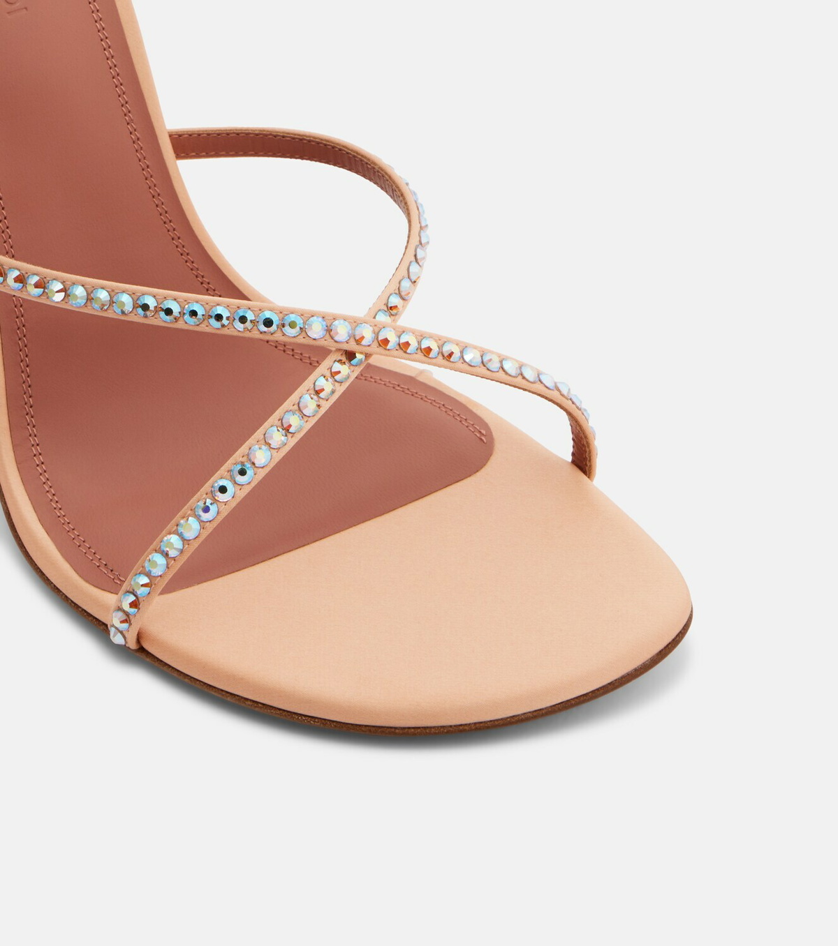Amina Muaddi Sally crystal-embellished satin mules