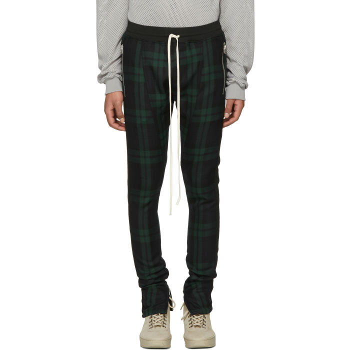 Photo: Fear of God Green Plaid Wool Trousers