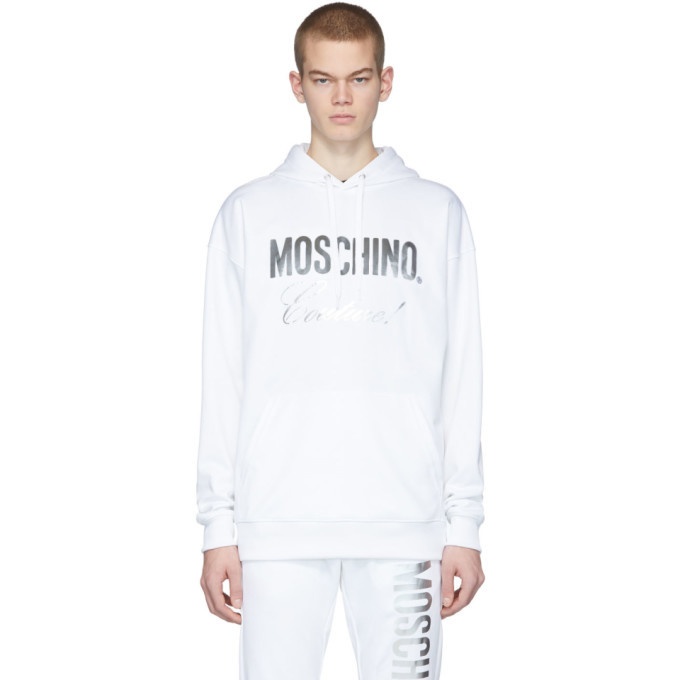 Photo: Moschino White and Silver Couture Hoodie