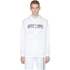 Moschino White and Silver Couture Hoodie