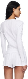 Cou Cou White 'The Cardigan' Cardigan