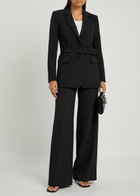Veronica Beard Ryanne Dickey Belted Stretch-twill Blazer Black