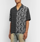 Rhude - Camp-Collar Printed Woven Shirt - Black