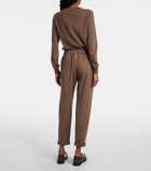 Brunello Cucinelli Embellished cotton-blend sweatpants