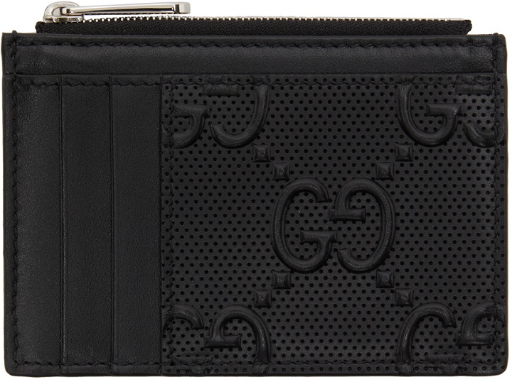 Photo: Gucci Black GG Embossed Tennis Card Holder