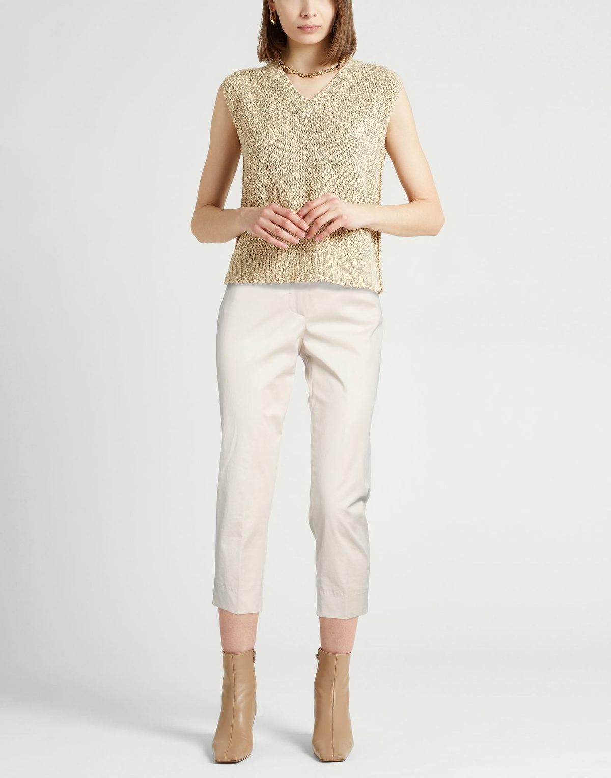 Peserico Womens Pants in Off white