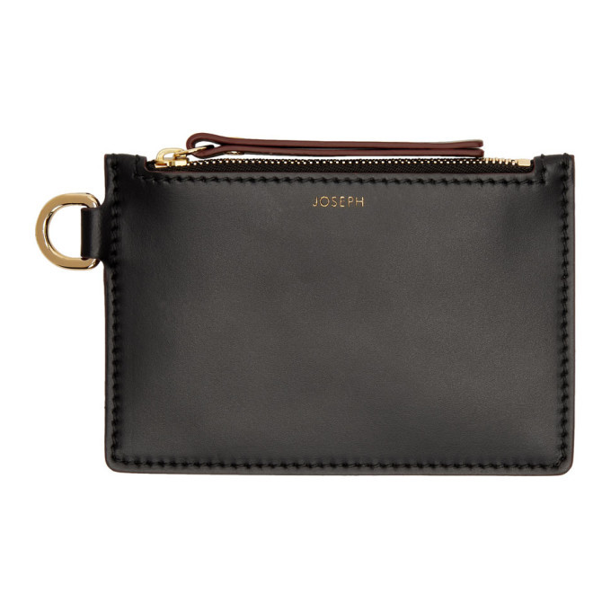 Joseph Black Leather Pouch Joseph