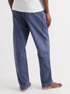 Oliver Spencer Loungewear - Townsend Striped Organic Cotton Pyjama Trousers - Blue