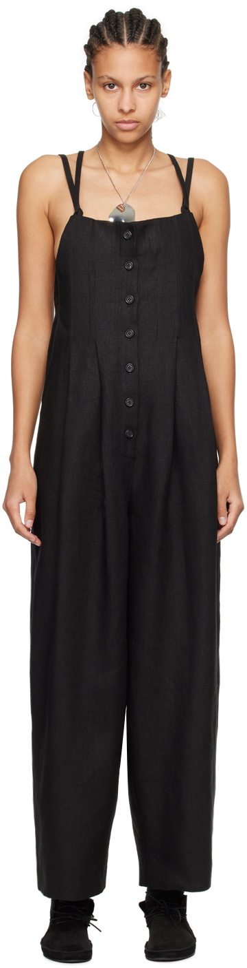 Bode Black Gardner Jumpsuit