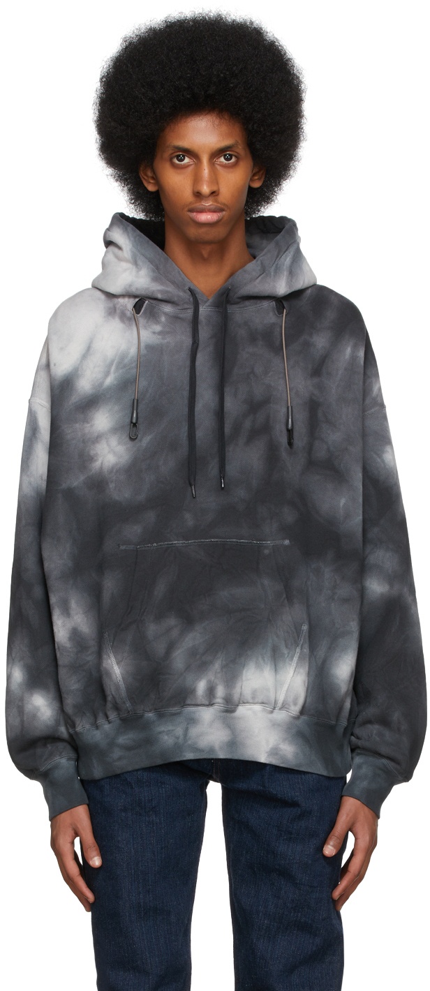 Remi Relief Black Tie-Dye Toggle Hoodie Remi Relief