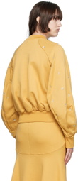 Mame Kurogouchi Beige Embroidered Sweatshirt