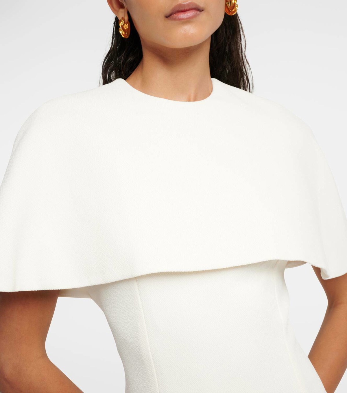 Emilia Wickstead Bridal Blaine caped midi dress