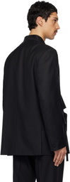 Kenzo Black Kenzo Paris Double Breasted Tailored Kimono Blazer