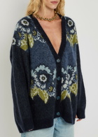 Alemais Madalena Floral-intarsia Knit Cardigan Multicoloured